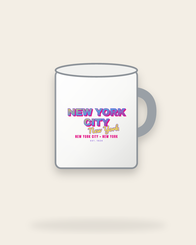 New York City Music TV Enamel Camp Mug