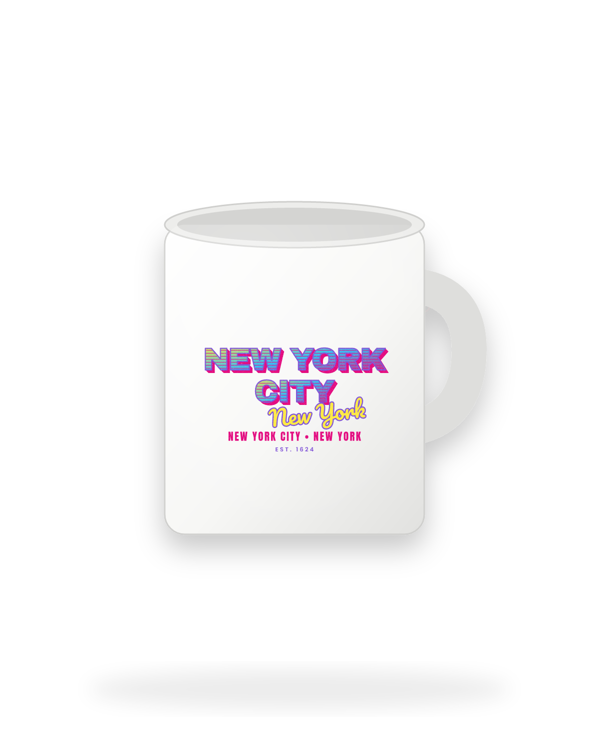 New York City Music TV Ceramic Mug 11oz in White