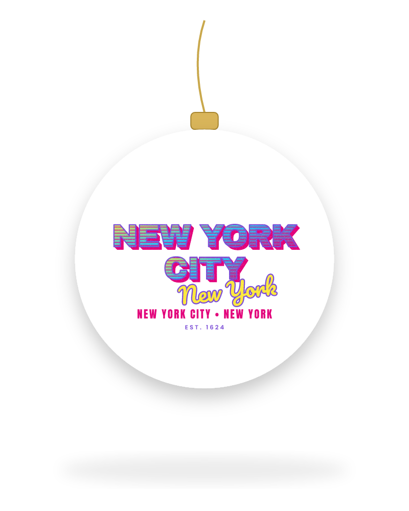 New York City Music TV Ceramic Ornament