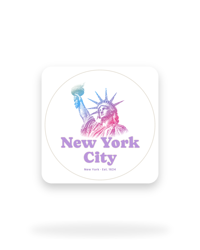 New York City Lady Liberty Kiss-Cut Sticker