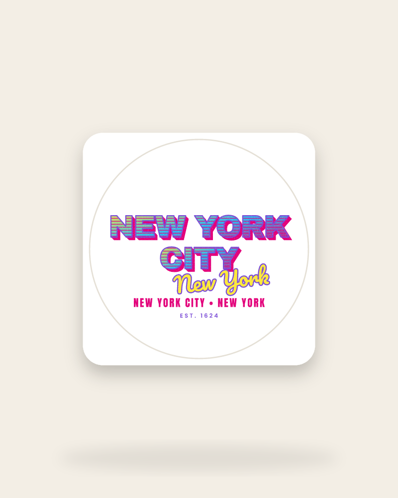 New York City Music TV Kiss-Cut Sticker