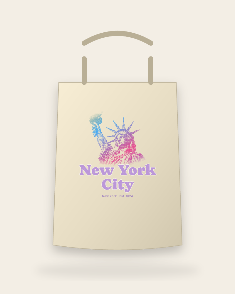 New York City Lady Liberty Canvas Tote