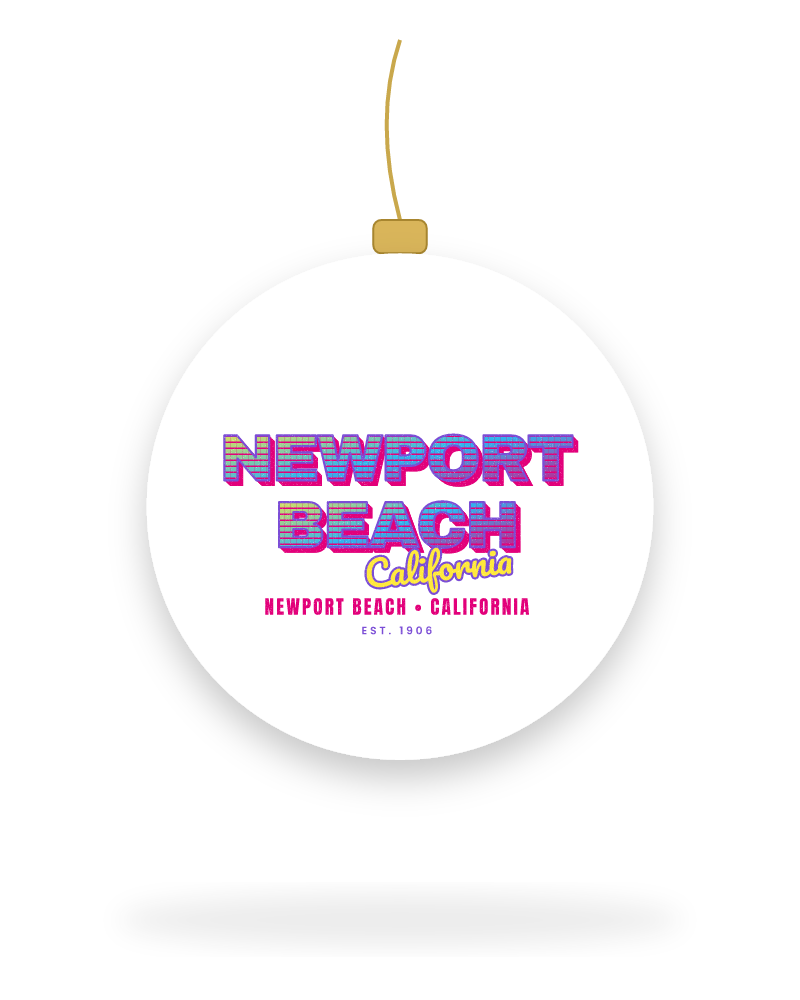 Newport Beach Music TV Ceramic Ornament