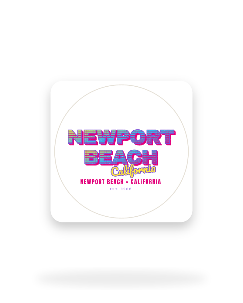 Newport Beach Music TV Kiss-Cut Sticker