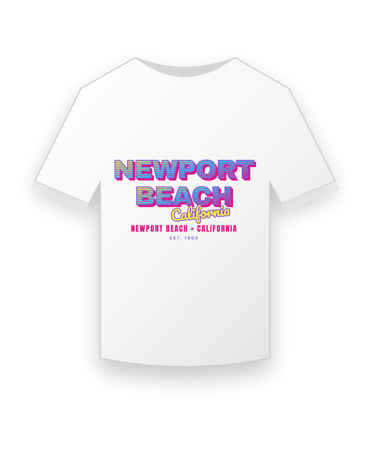 Newport Beach Music TV Youth Tee in White