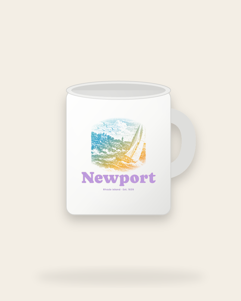Newport Cliff Walk Sloop Ceramic Mug 11oz