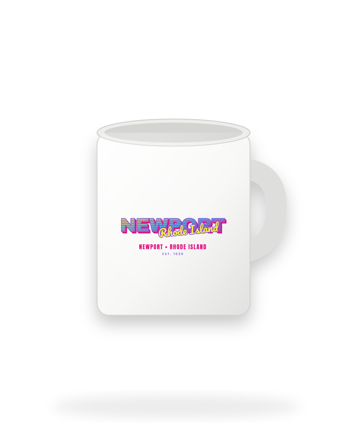 Newport Music TV Ceramic Mug 11oz in White