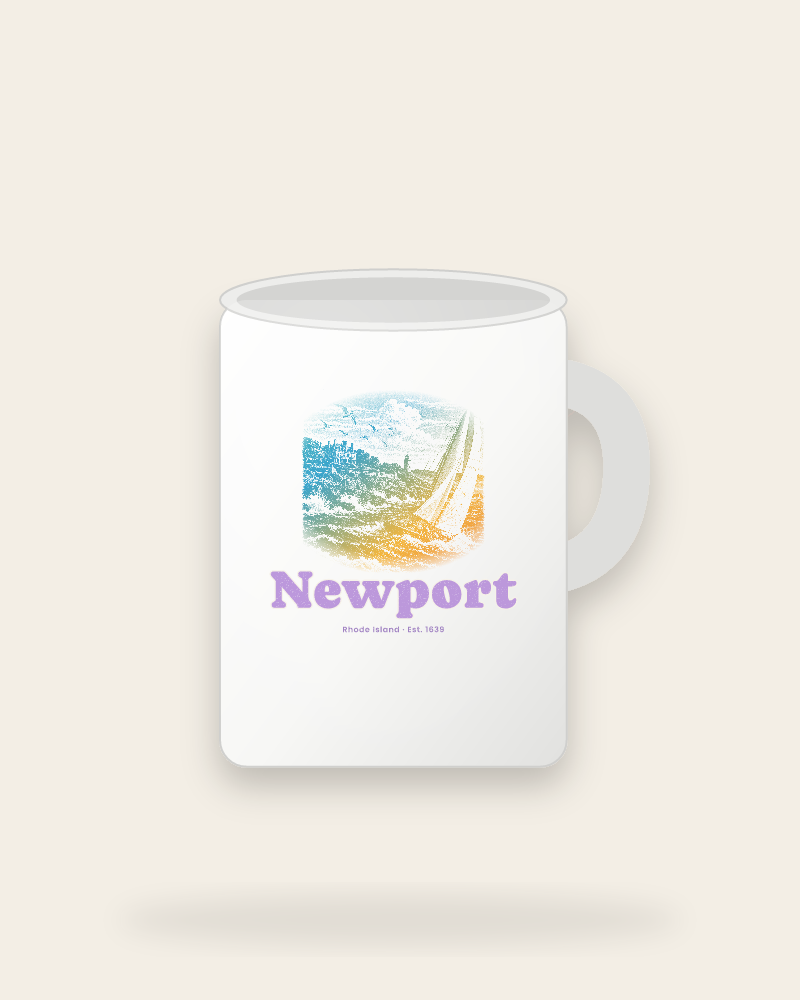 Newport Cliff Walk Sloop Ceramic Mug 15oz