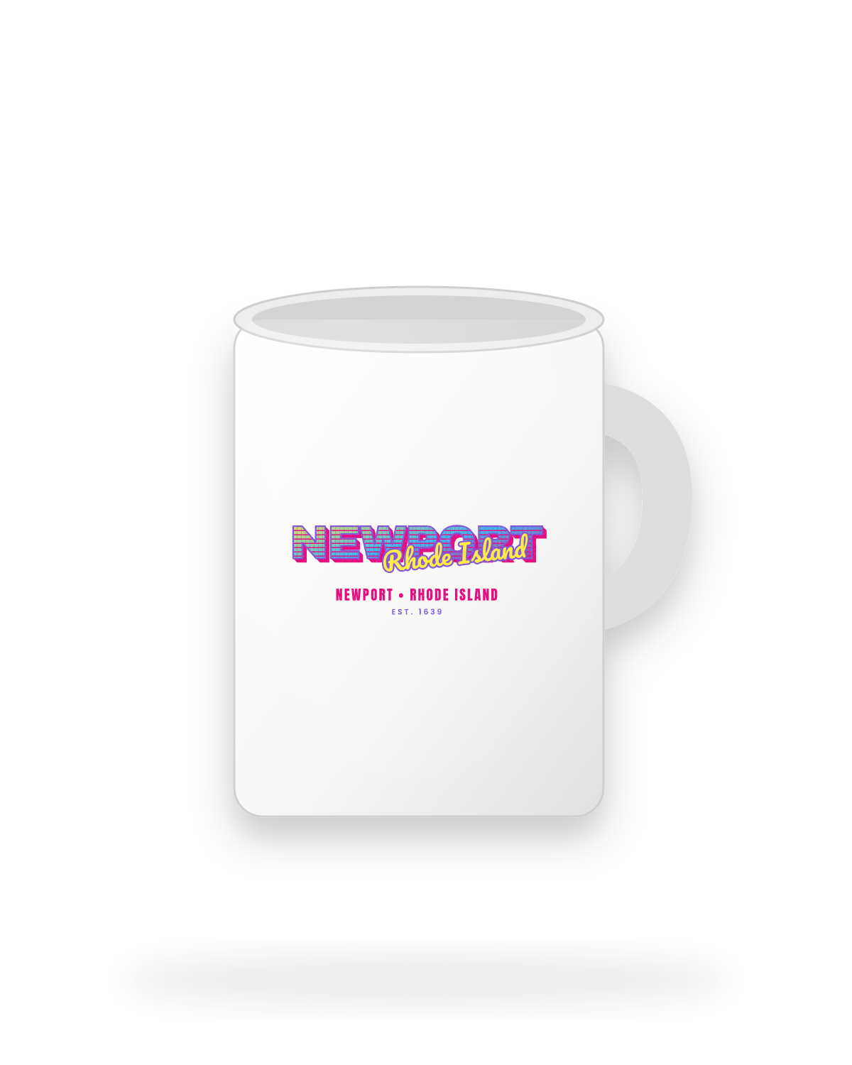 Newport Music TV Ceramic Mug 15oz in White