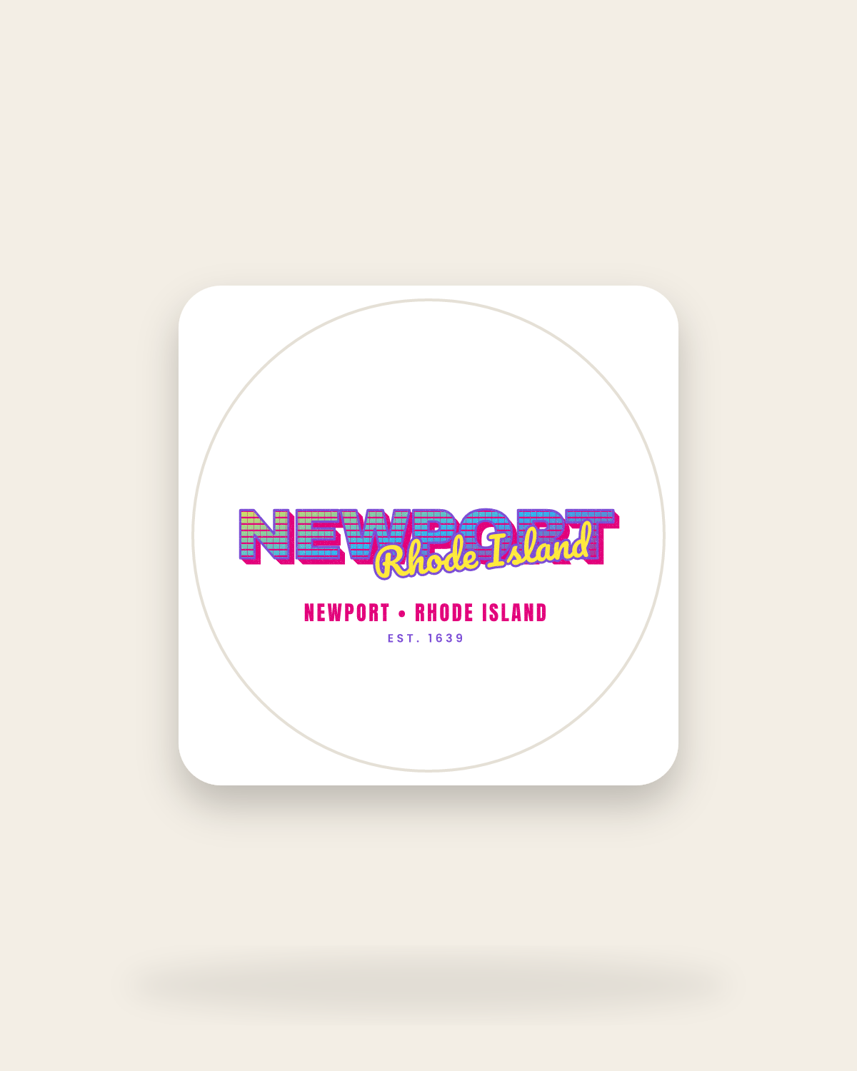 Newport Music TV Kiss-Cut Sticker in White