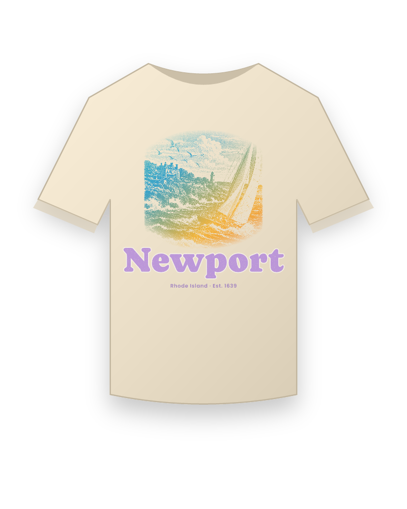 Newport Cliff Walk Sloop Classic Tee