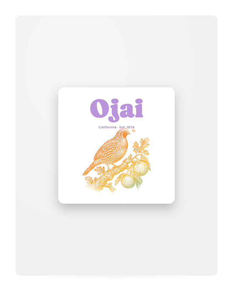 Ojai California Quail Fridge Magnet