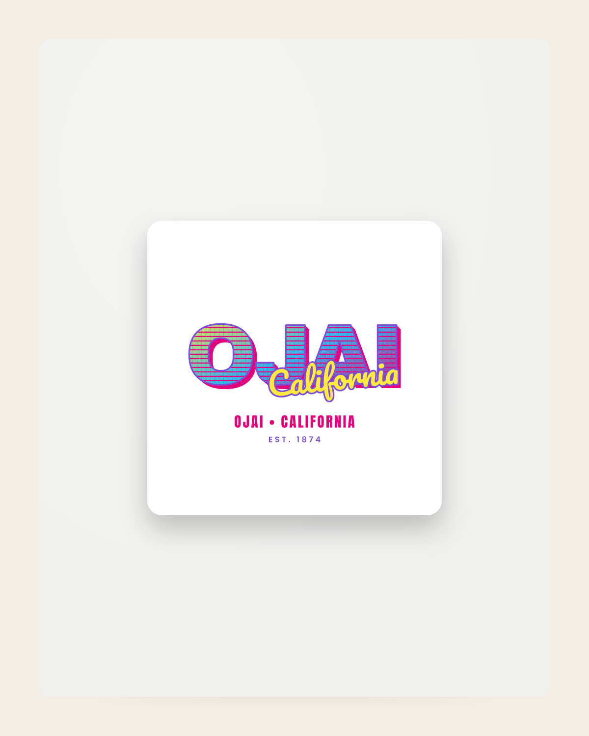 Ojai Music TV Fridge Magnet in White