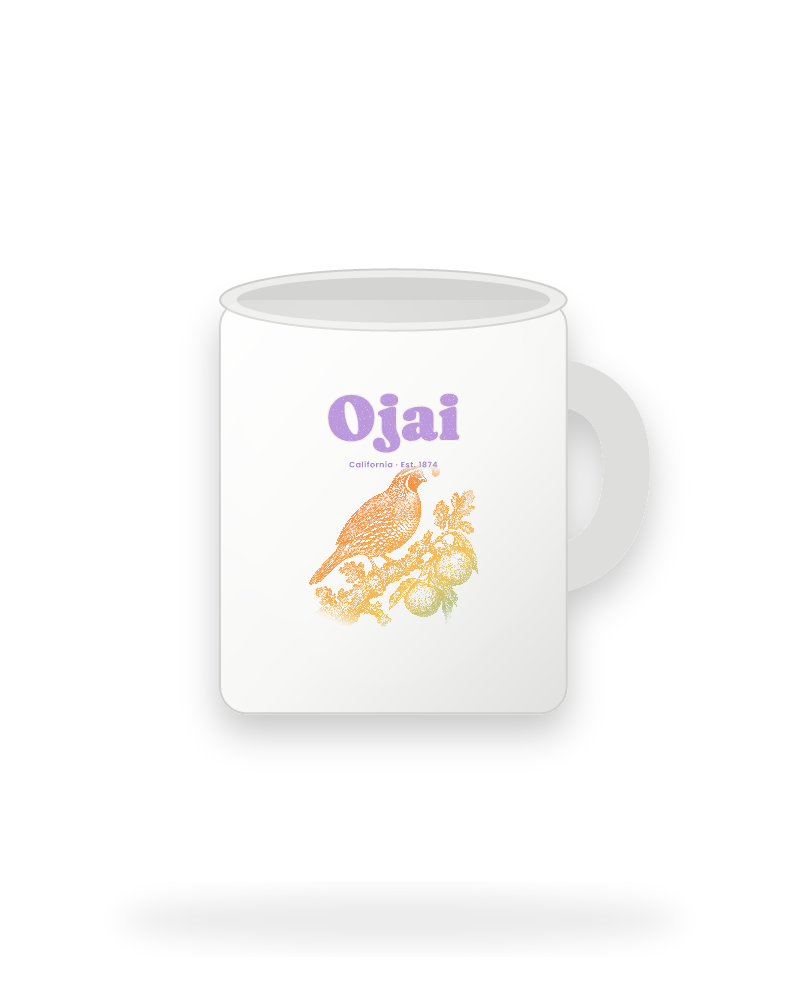 Ojai California Quail Ceramic Mug 11oz