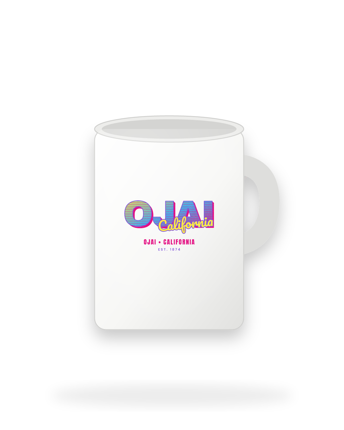 Ojai Music TV Ceramic Mug 15oz in White