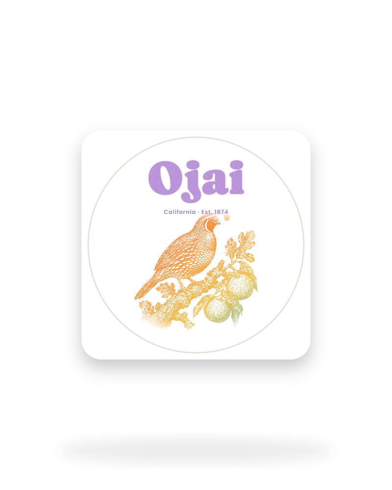 Ojai California Quail Kiss-Cut Sticker