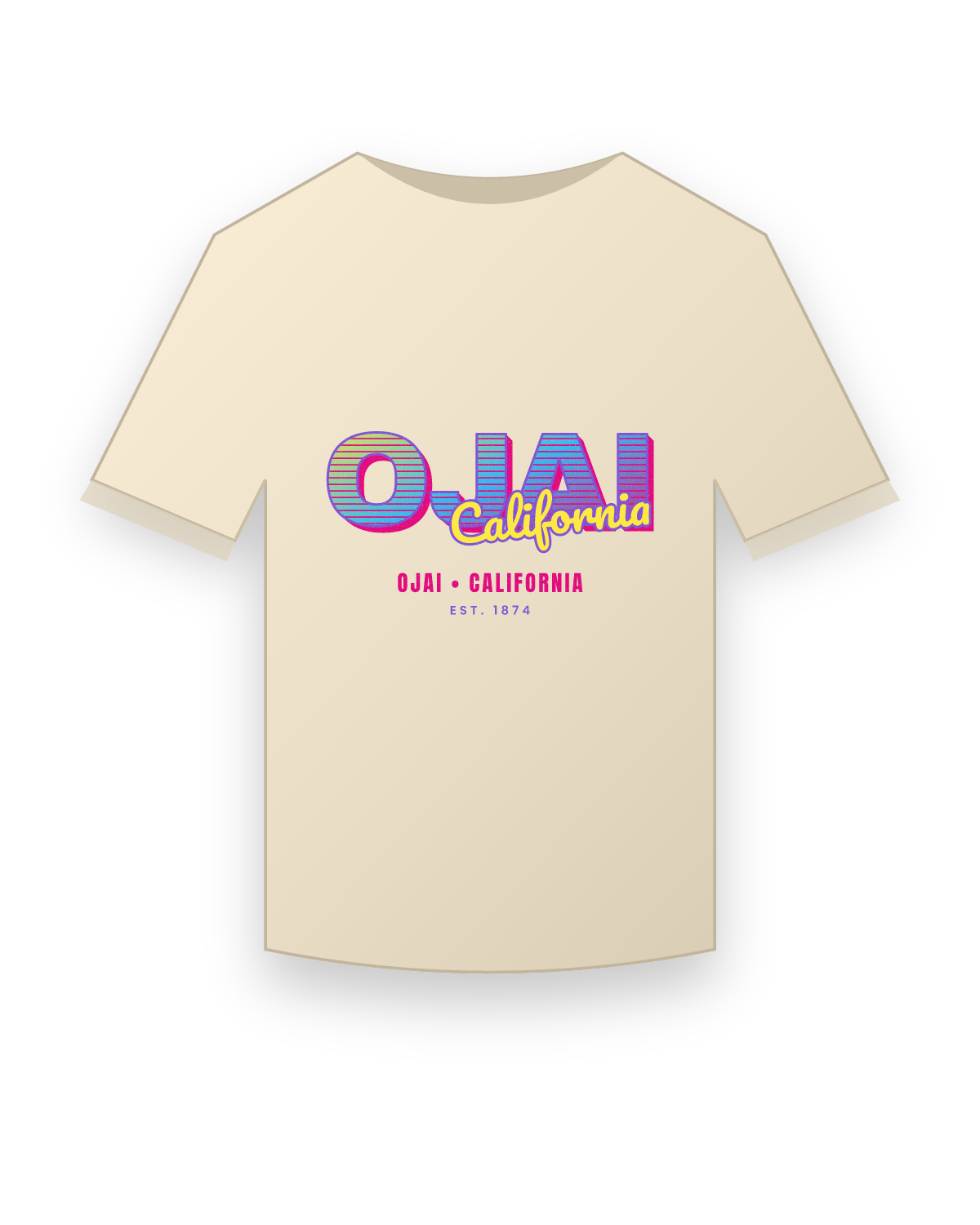 Ojai Music TV Organic Cotton Tee in Natural