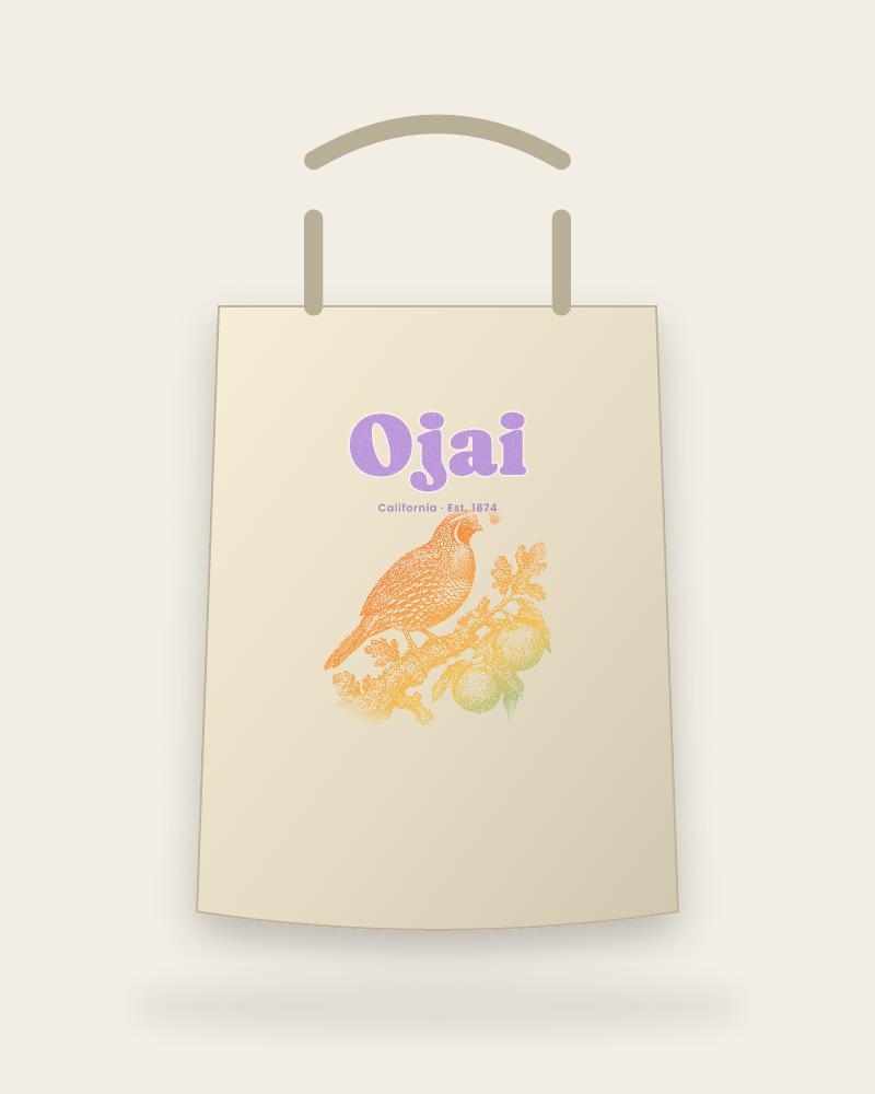 Ojai California Quail Canvas Tote