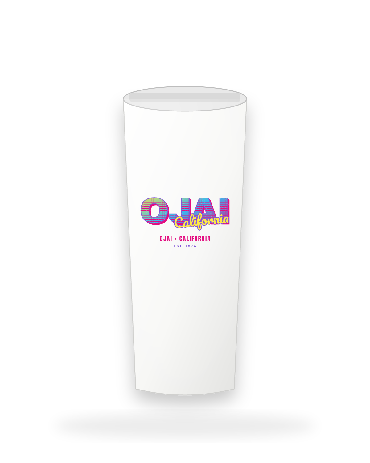 Ojai Music TV Insulated Tumbler 20oz in White