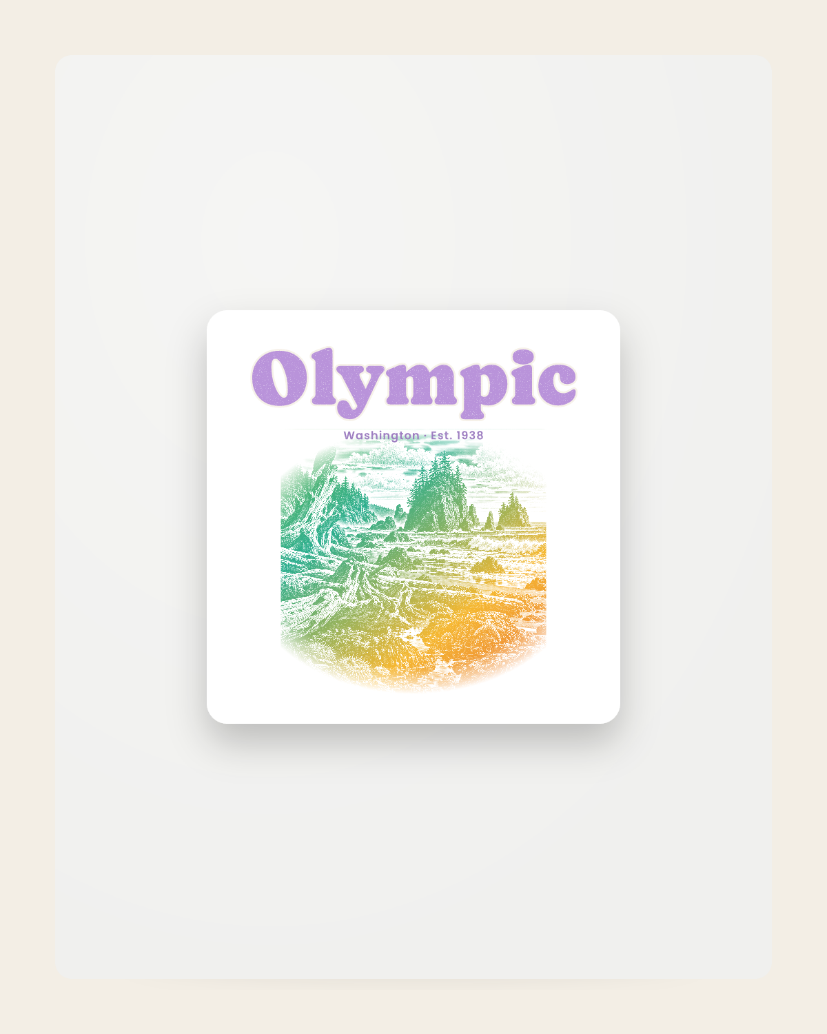 Olympic Ruby Beach Fridge Magnet in White