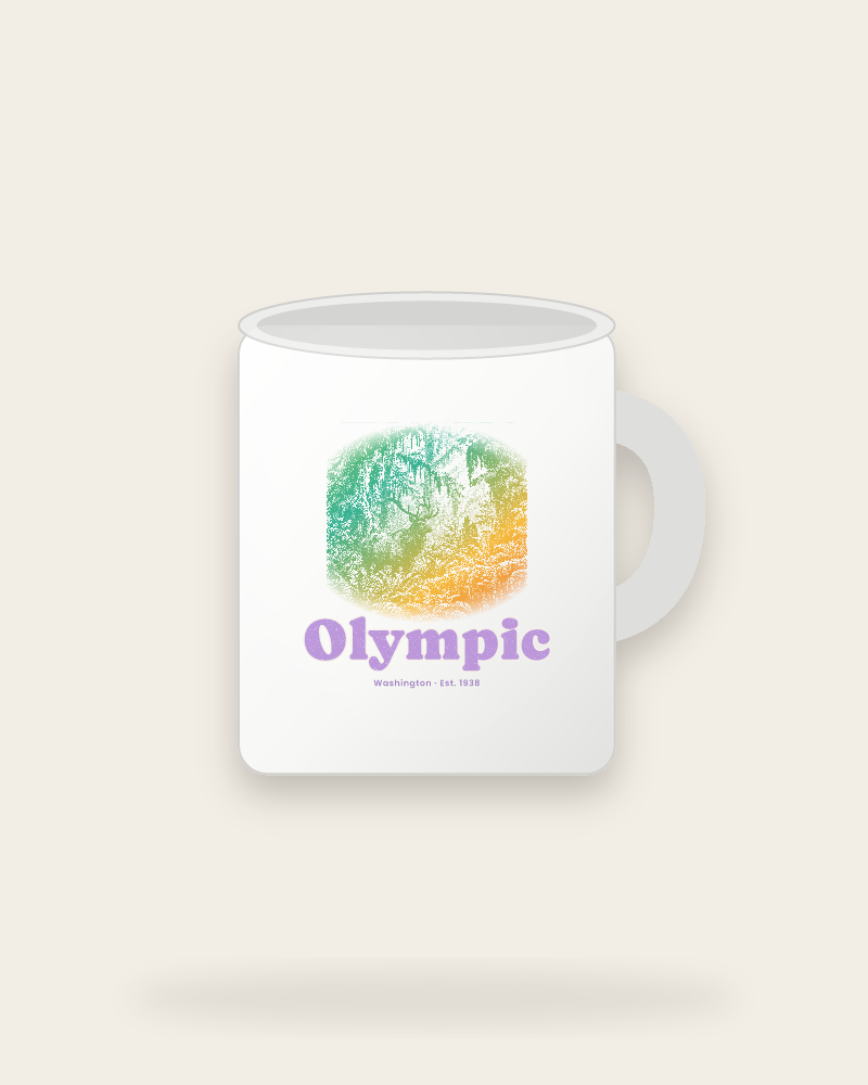 Olympic Hoh Rain Forest Elk Ceramic Mug 11oz