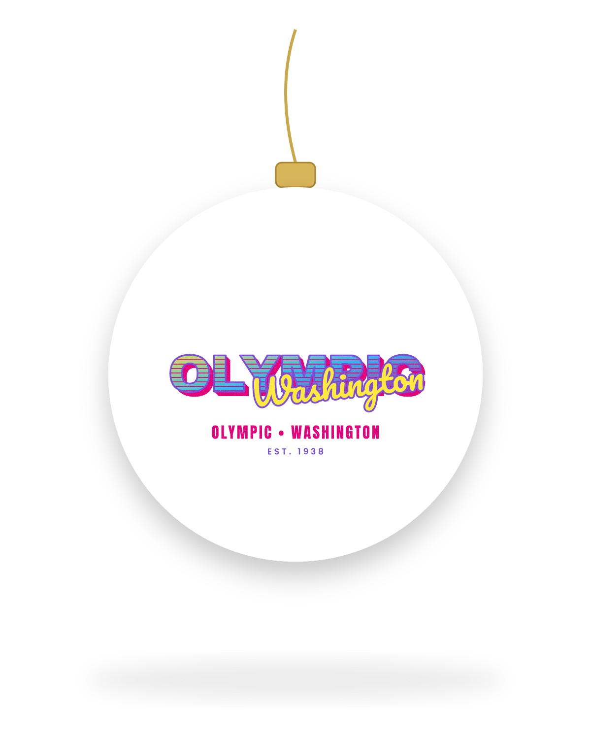 Olympic Music TV Ceramic Ornament in White