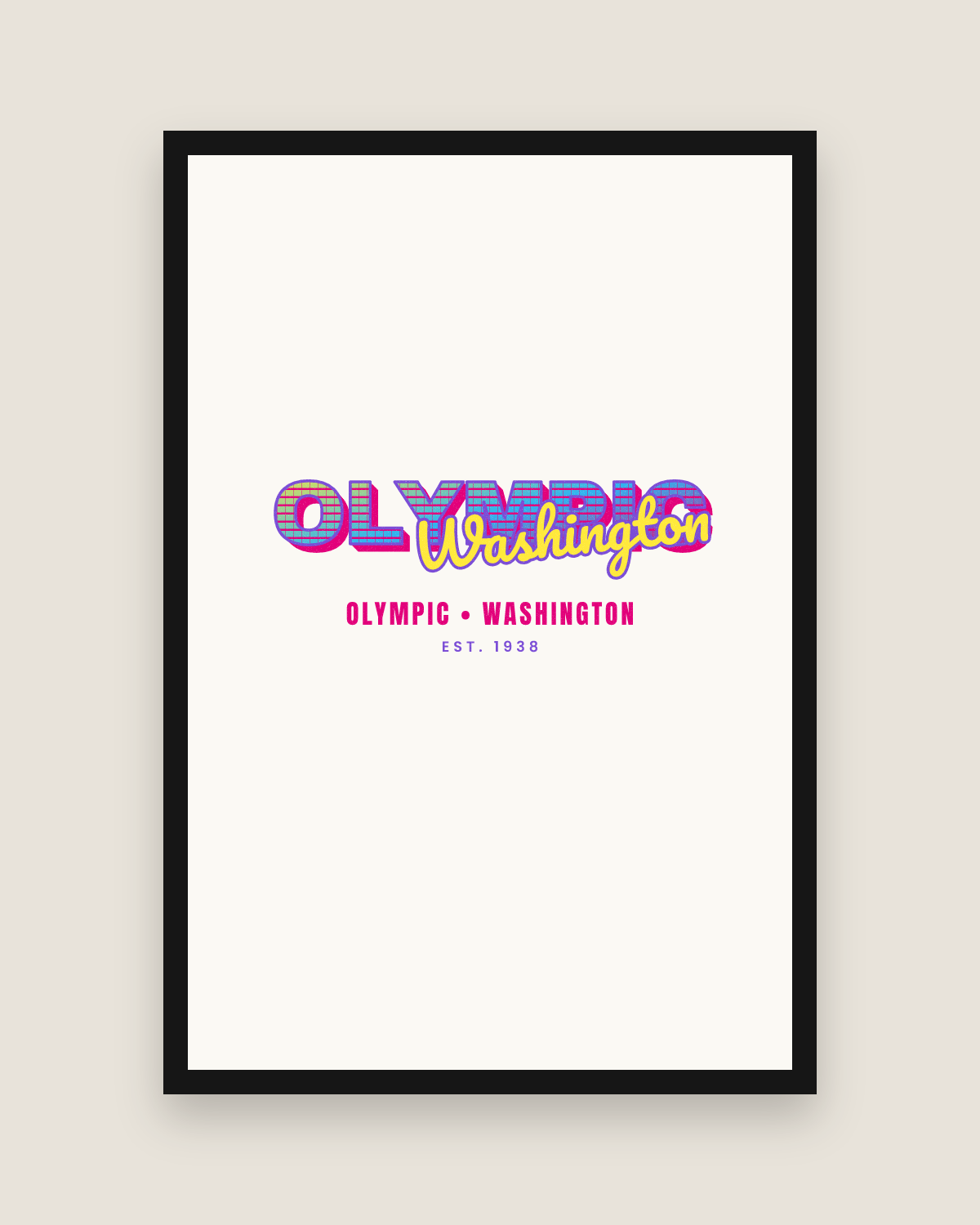Olympic Music TV Matte Poster in White