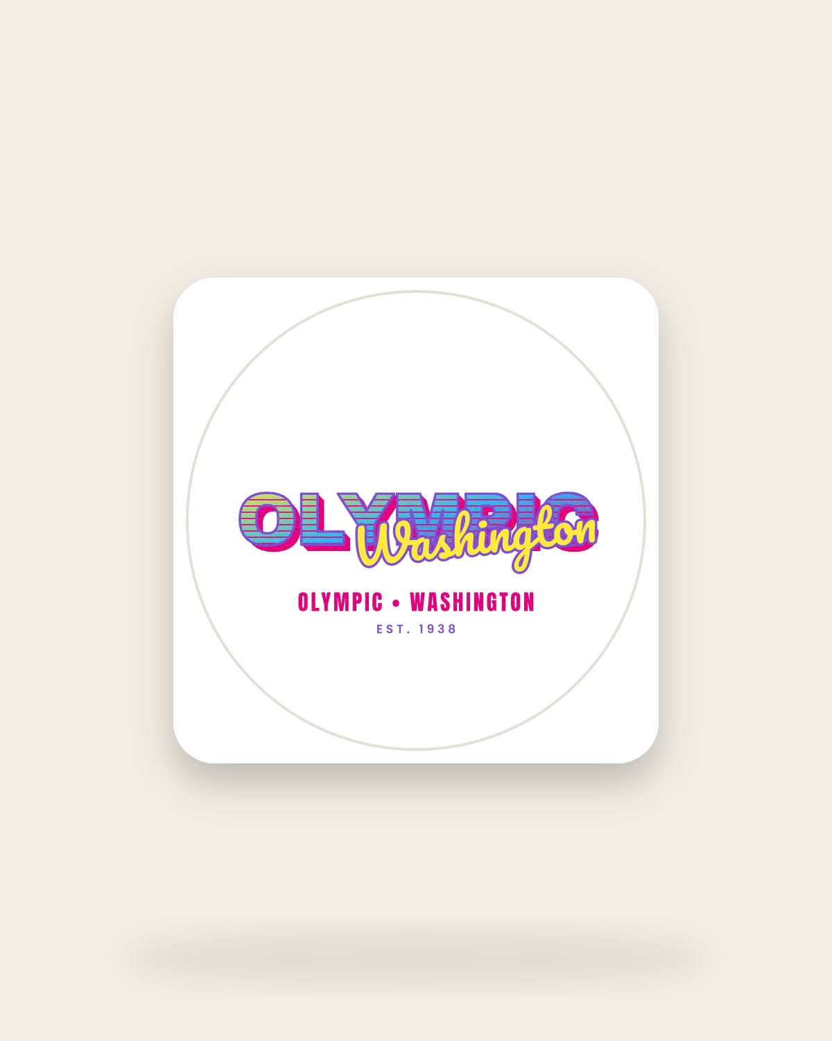 Olympic Music TV Kiss-Cut Sticker in White