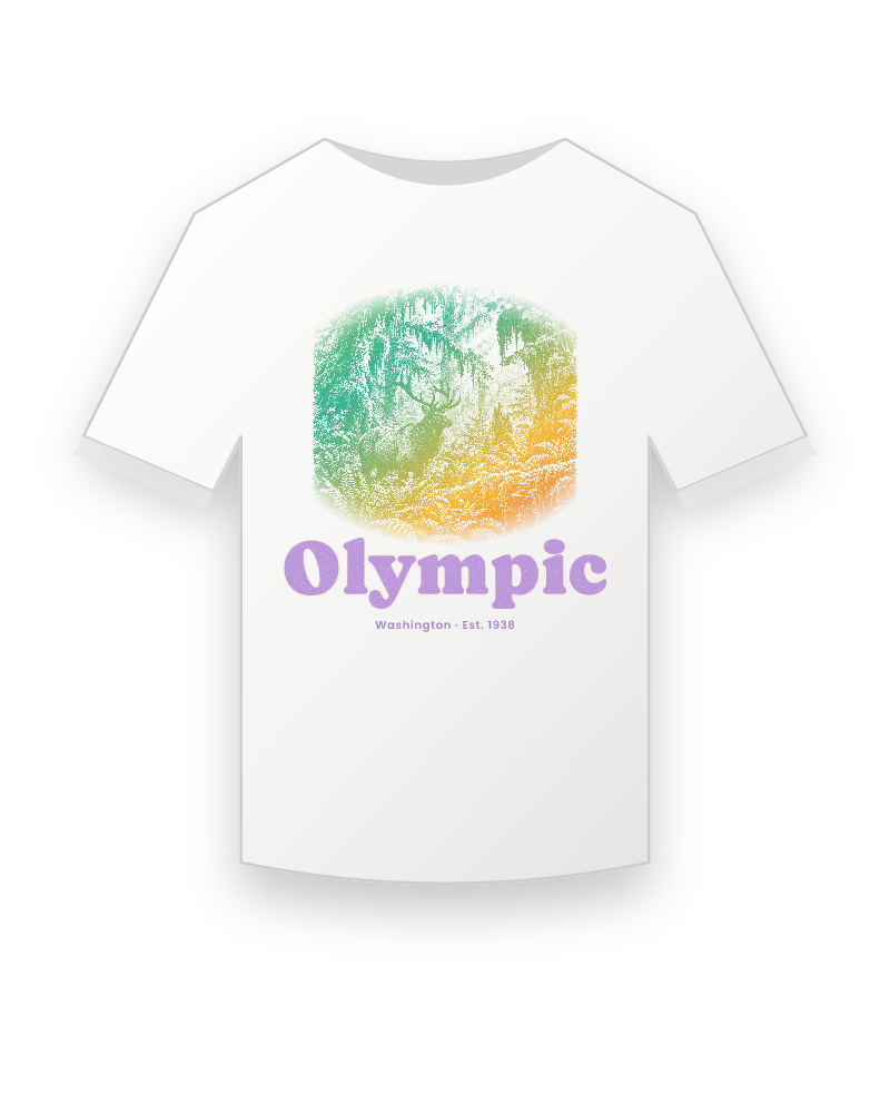 Olympic Hoh Rain Forest Elk Youth Tee