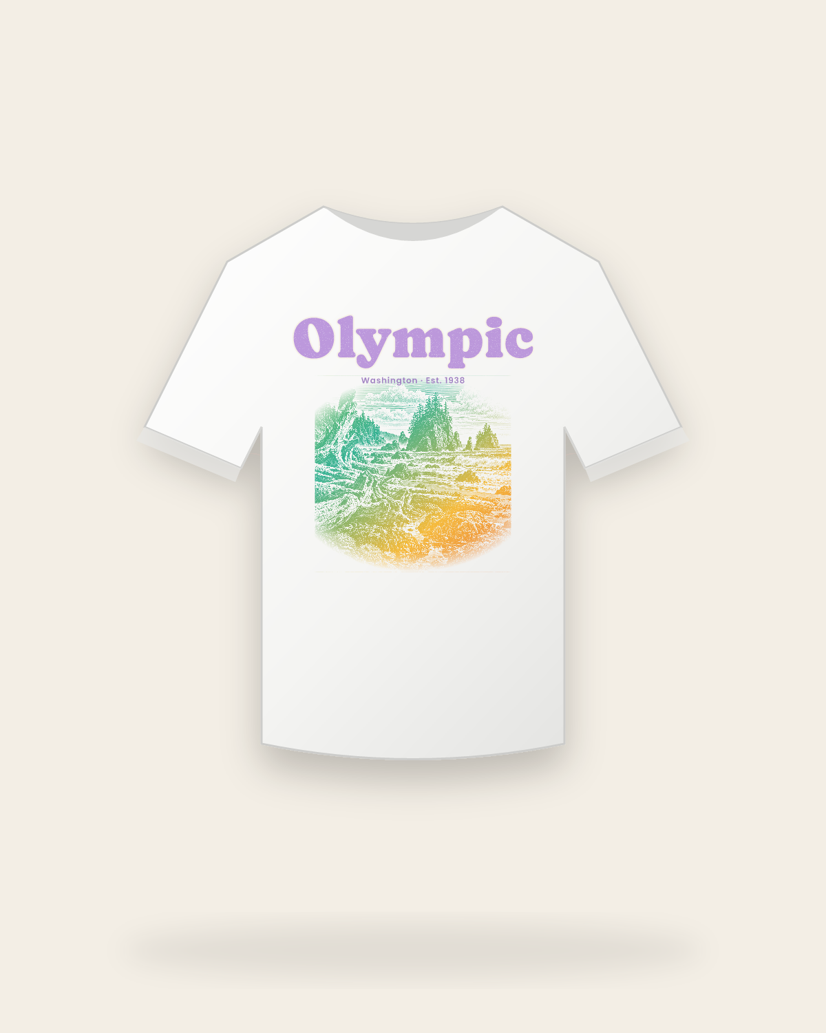 Olympic Ruby Beach Youth Tee in White