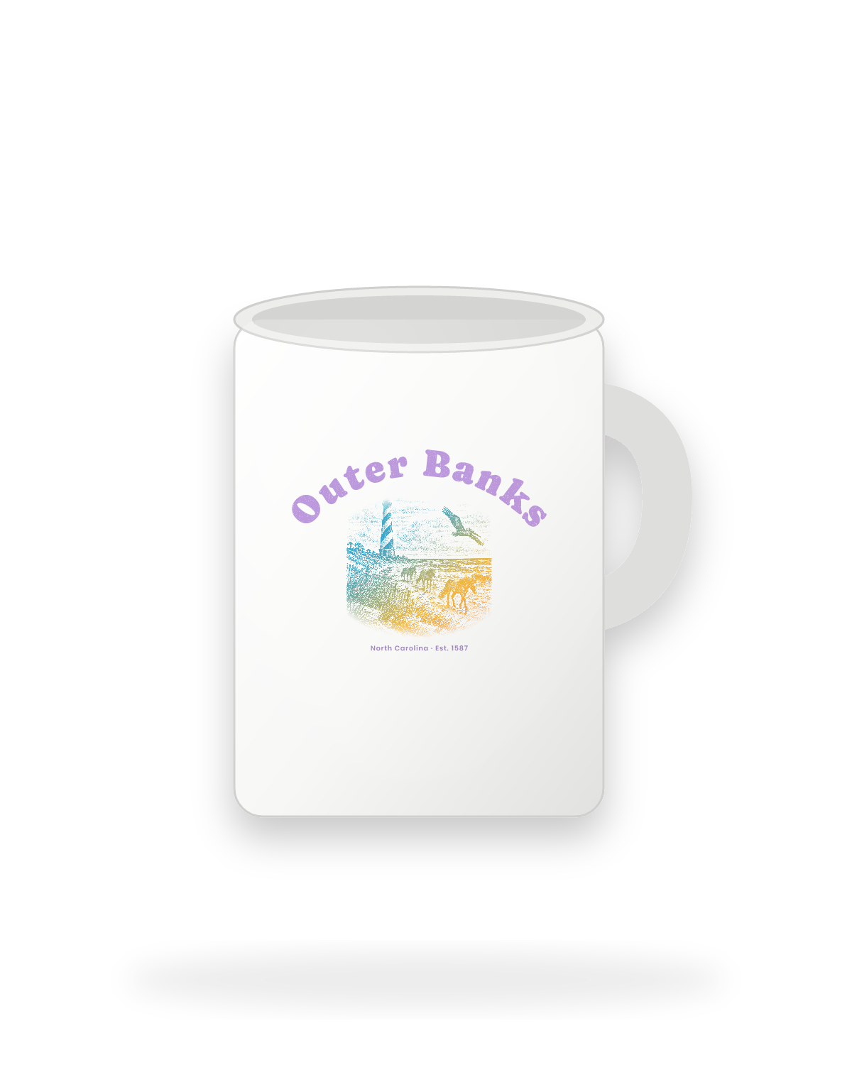Outer Banks Hatteras Light Ceramic Mug 15oz in White