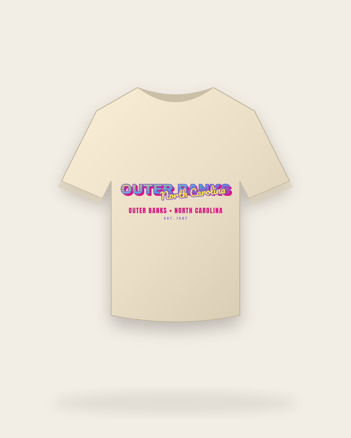 Outer Banks Music TV Organic Cotton Tee in Natural