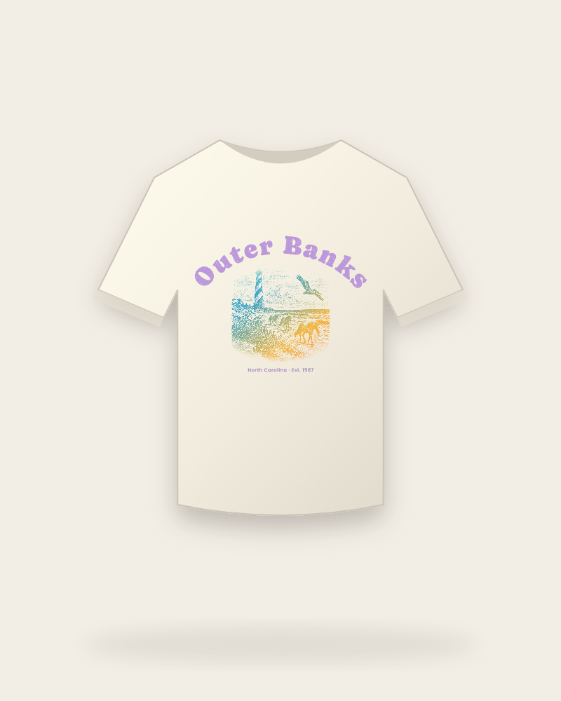Outer Banks Hatteras Light Vintage Wash Tee