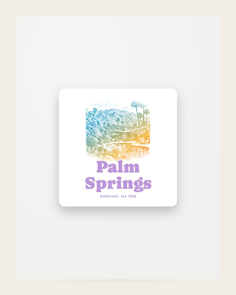 Palm Springs Modern Oasis Fridge Magnet