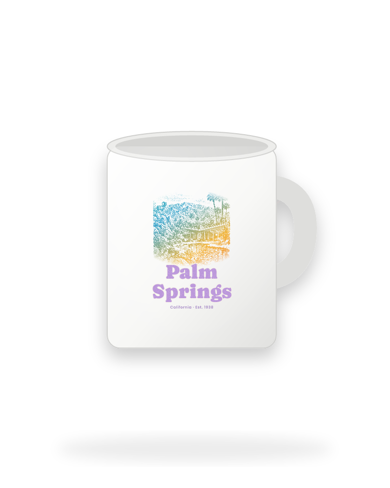 Palm Springs Modern Oasis Ceramic Mug 11oz