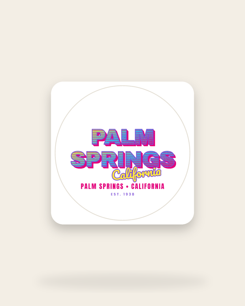 Palm Springs Music TV Kiss-Cut Sticker