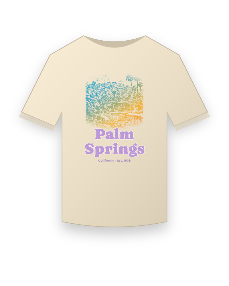 Palm Springs Modern Oasis Organic Cotton Tee