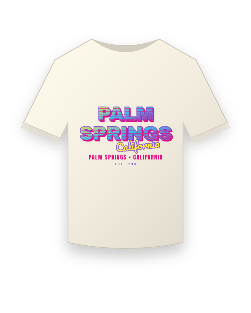 Palm Springs Music TV Vintage Wash Tee