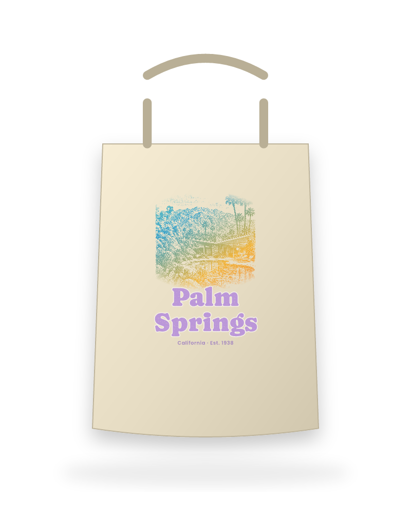 Palm Springs Modern Oasis Canvas Tote