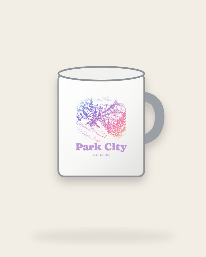 Park City Powder Day Enamel Camp Mug