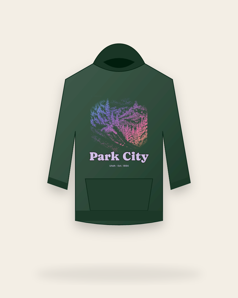 Park City Powder Day Hooded Sweatshirt