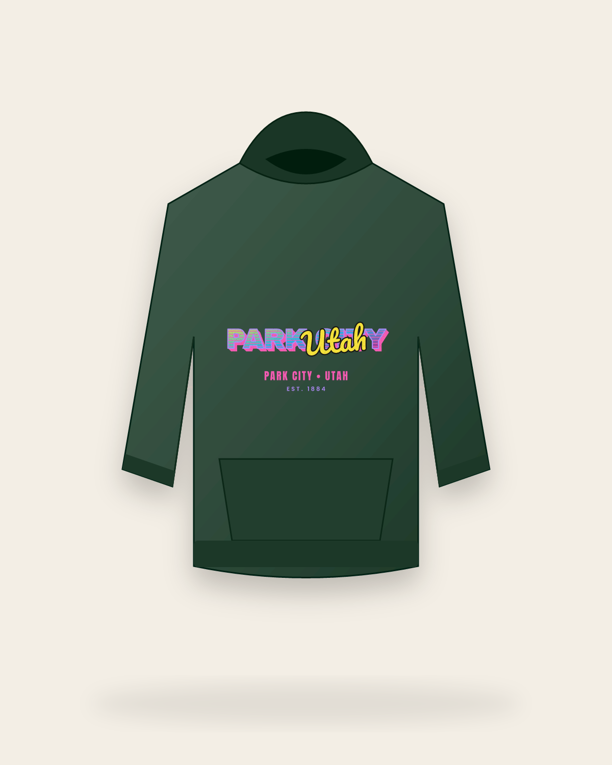Park City Music TV Hooded Sweatshirt in Forest Green