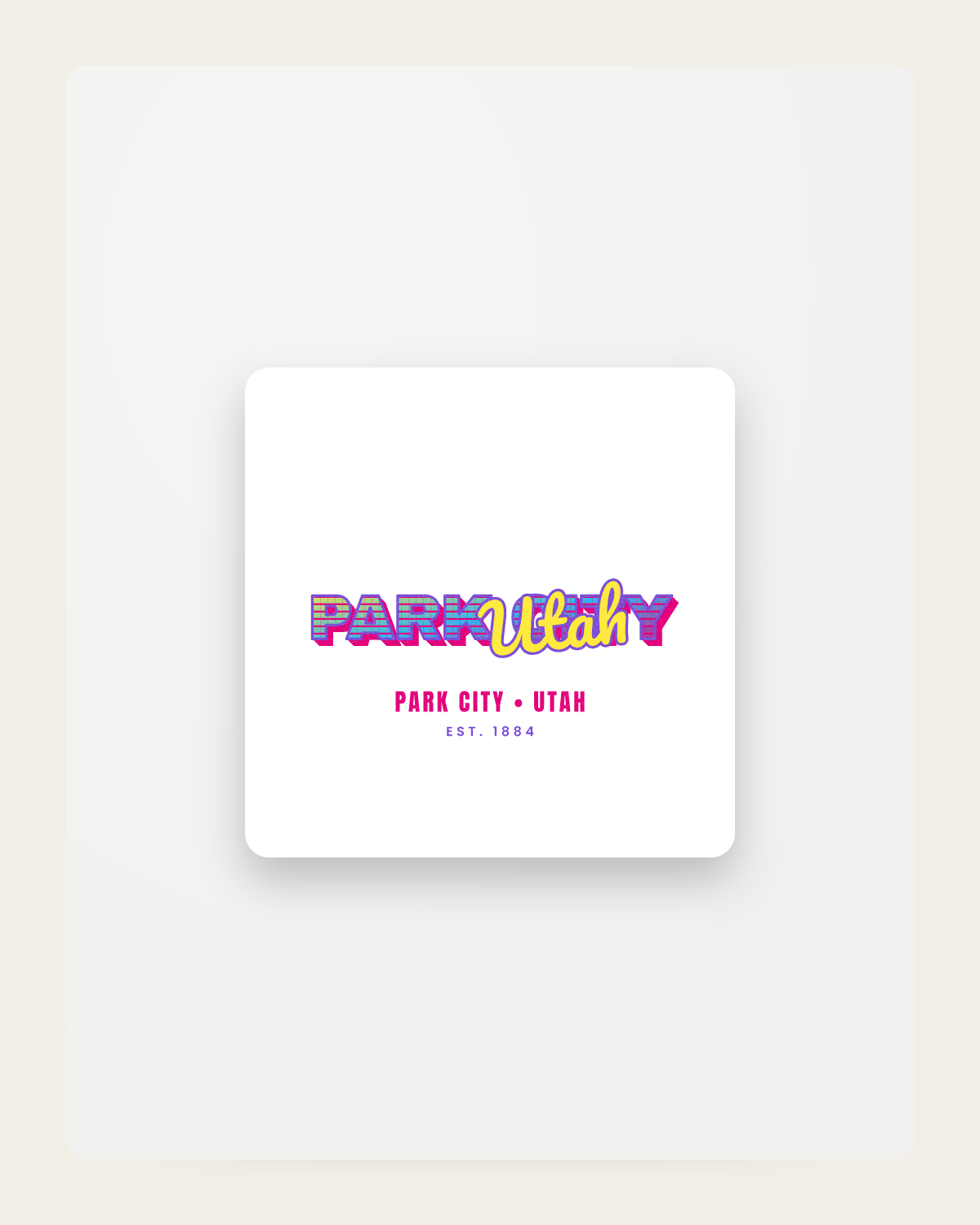 Park City Music TV Fridge Magnet in White