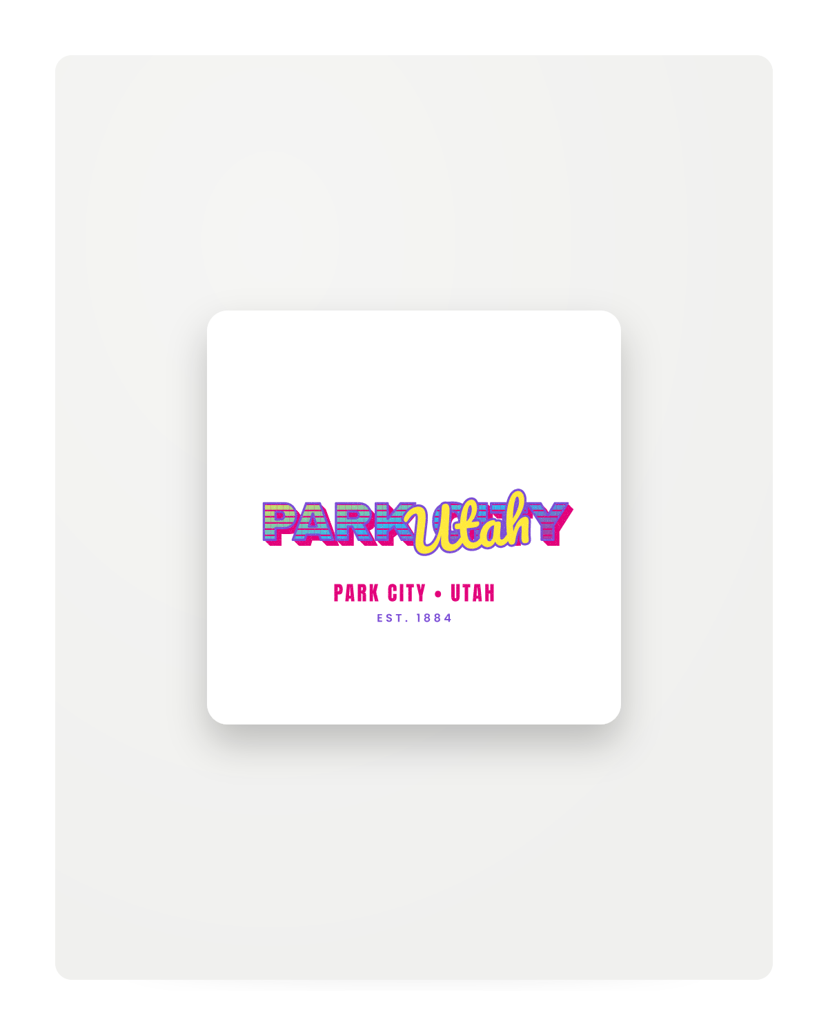 Park City Music TV Fridge Magnet in White