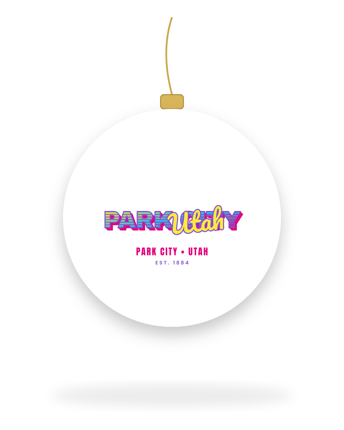 Park City Music TV Ceramic Ornament in White