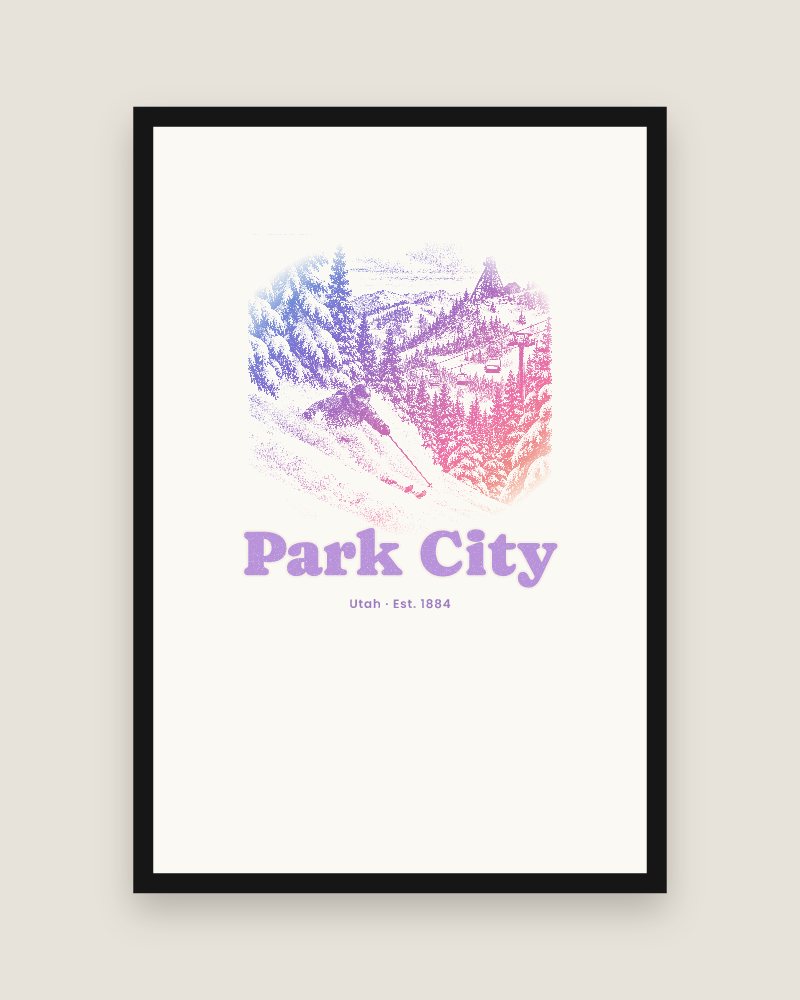Park City Powder Day Matte Poster