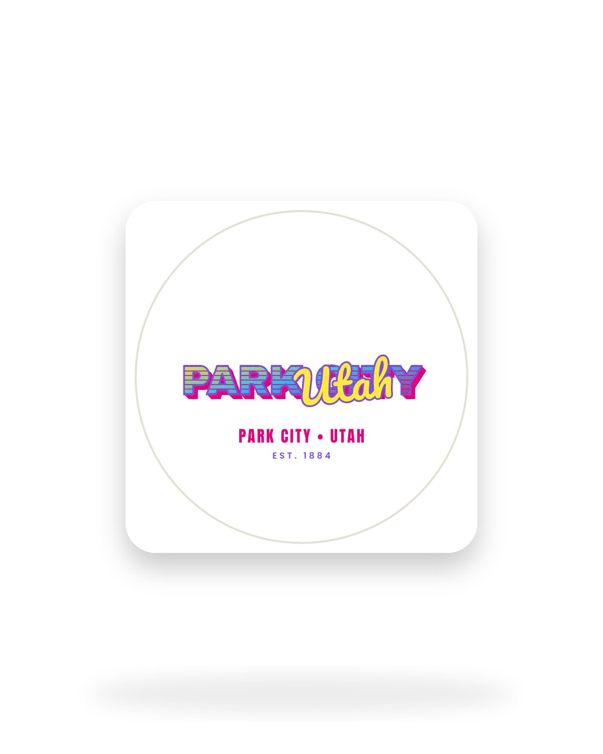Park City Music TV Kiss-Cut Sticker in White
