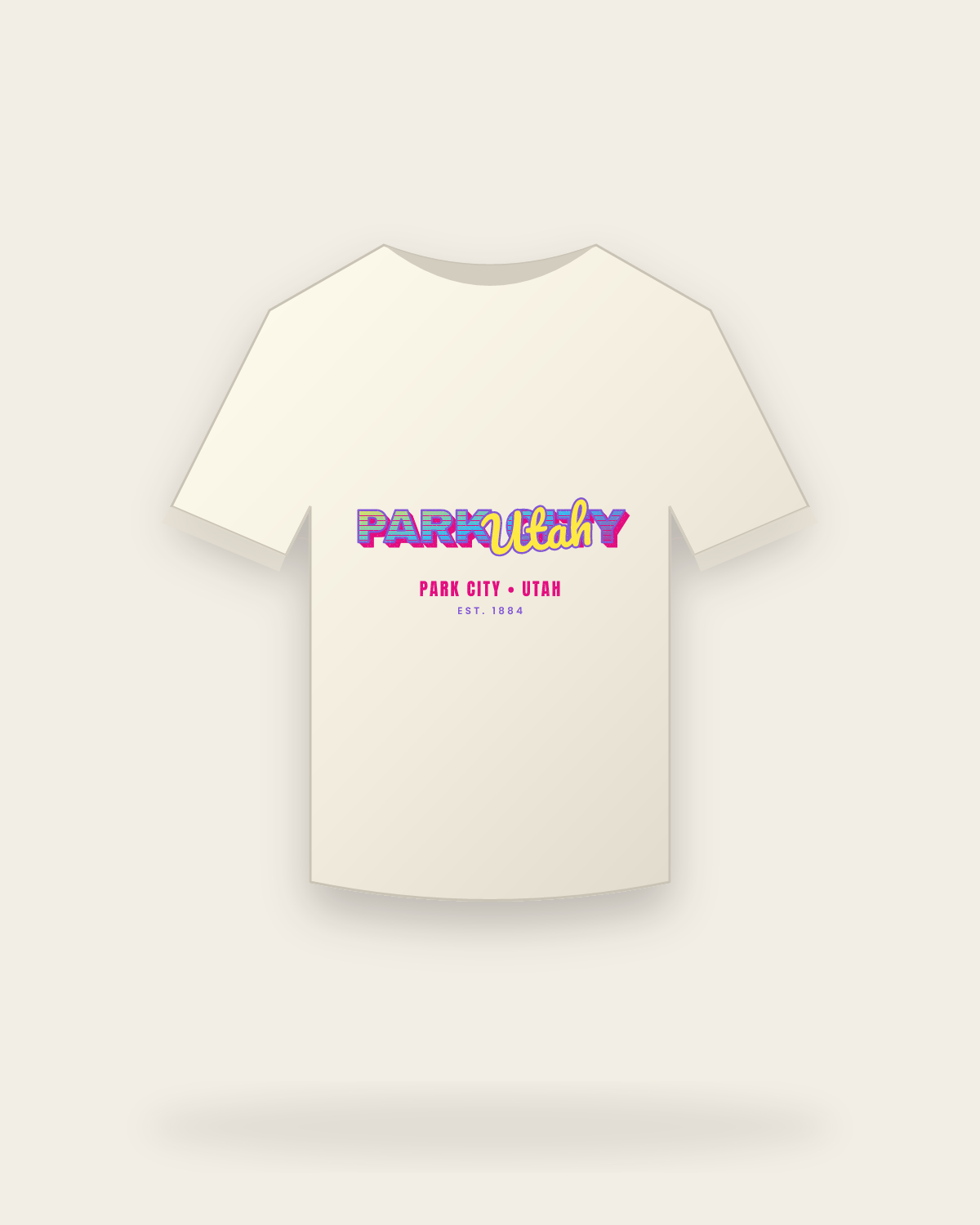 Park City Music TV Vintage Wash Tee in Ivory