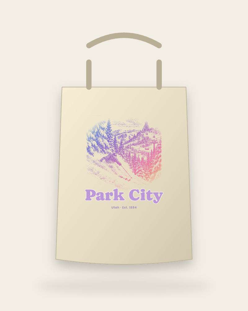 Park City Powder Day Canvas Tote