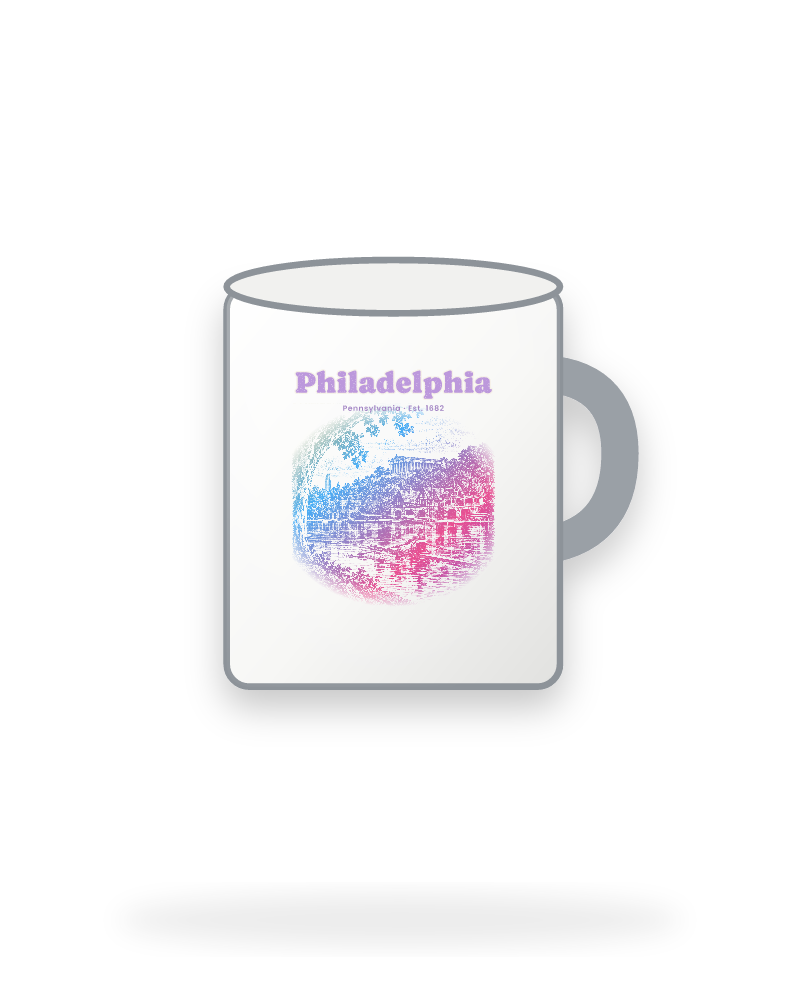 Philadelphia Boathouse Row Enamel Camp Mug